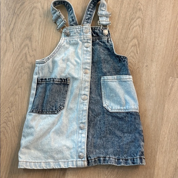 7 For All Mankind Other - 7 FOR ALL MANKIND girls two denim overalls dress size 4T blue neutral pockets